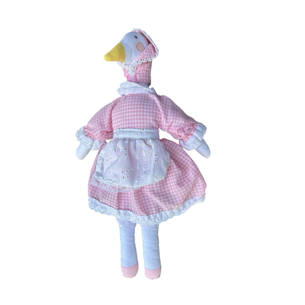 Vintage‎ Goose Plush Nursery Decor Stuffed Toy House Of Hatten Pink Gingham